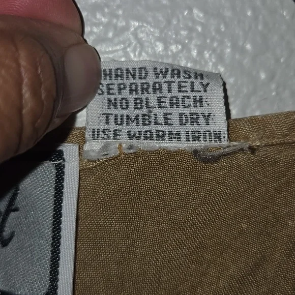 Vintage Selwct Womens short sleeve button up embroidered brown dress, size M - Picture 4 of 8